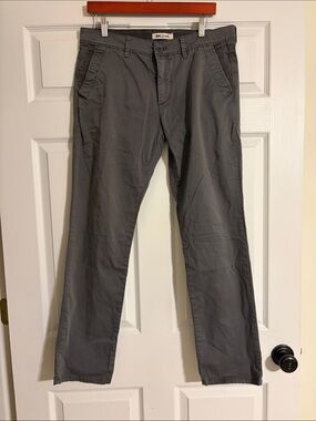 MAC Jeans Gray Chino Flat Front Trousers Pants Men's Size 34x31.5 (No Tag)